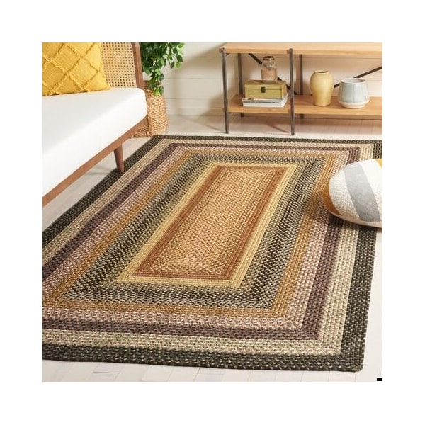 Safavieh 4 X 6 Ft. Oval Braided- Blue And Multi Hand Made Rug - BRD308A-4OV