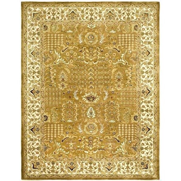 Safavieh 7 Ft. - 6 In. x 9 Ft. - 6 In. Oval- Traditional Classic Gold And Beige Hand Tufted Rug - CL764A-8OV