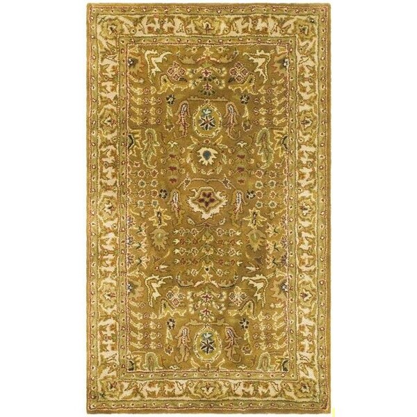 Safavieh 7 Ft. - 6 In. x 9 Ft. - 6 In. Oval- Traditional Classic Gold And Beige Hand Tufted Rug - CL764A-8OV