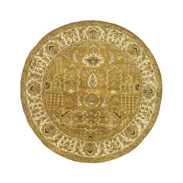 Safavieh 7 Ft. - 6 In. x 9 Ft. - 6 In. Oval- Traditional Classic Gold And Beige Hand Tufted Rug - CL764A-8OV