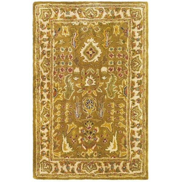 Safavieh 7 Ft. - 6 In. x 9 Ft. - 6 In. Oval- Traditional Classic Gold And Beige Hand Tufted Rug - CL764A-8OV