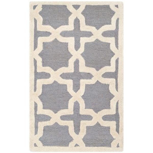 Safavieh Cambridge Hand Tufted Runner RugSilver & Ivory 2 ft.-6 in. x 10 ft. - CAM125D-210
