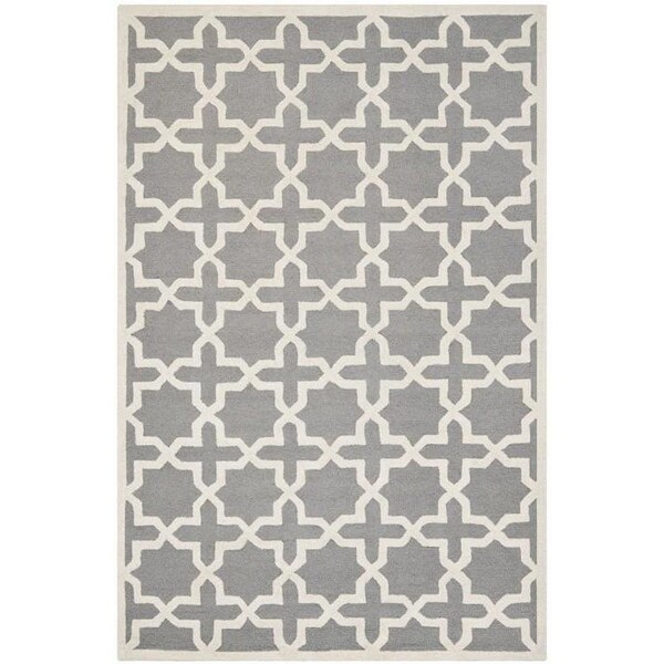 Safavieh Cambridge Hand Tufted Runner RugSilver & Ivory 2 ft.-6 in. x 10 ft. - CAM125D-210