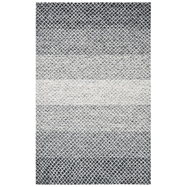 Safavieh 5 x 5 ft. Micro-Loop Contemporary Square Rug, Black & Ivory - MLP353Z-5SQ