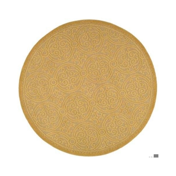 Safavieh Cambridge Hand Tufted Square Rug- Light Gold - Dark Gold- 4 x 4 ft. - CAM233A-4SQ