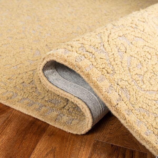 Safavieh Cambridge Hand Tufted Square Rug- Light Gold - Dark Gold- 4 x 4 ft. - CAM233A-4SQ