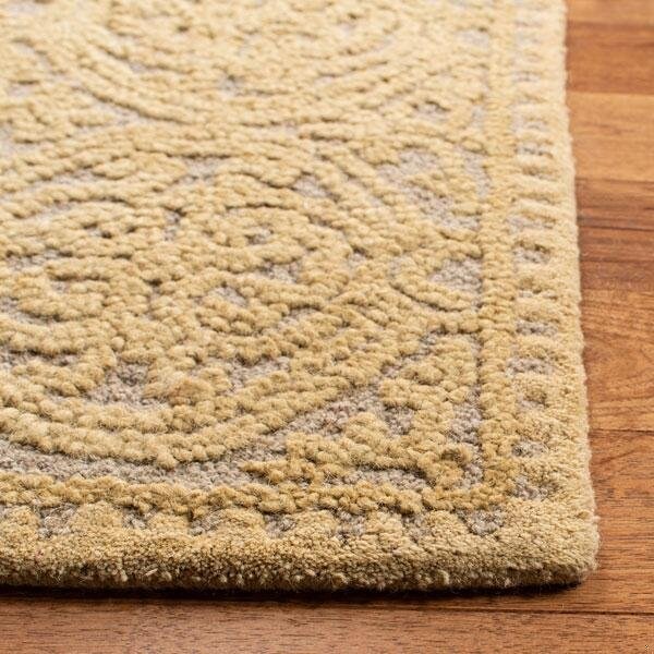 Safavieh Cambridge Hand Tufted Square Rug- Light Gold - Dark Gold- 4 x 4 ft. - CAM233A-4SQ