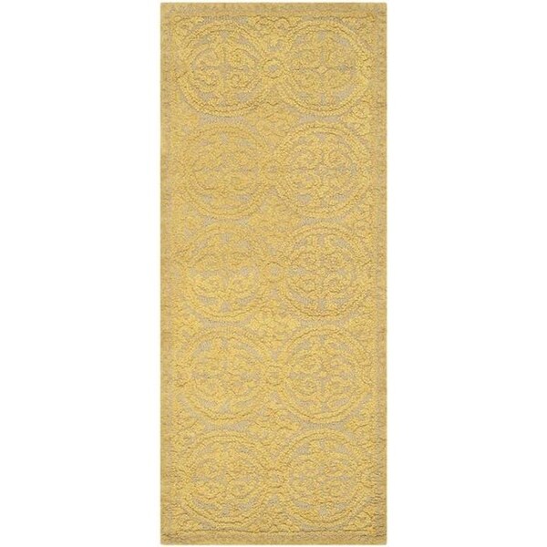 Safavieh Cambridge Hand Tufted Square Rug- Light Gold - Dark Gold- 4 x 4 ft. - CAM233A-4SQ
