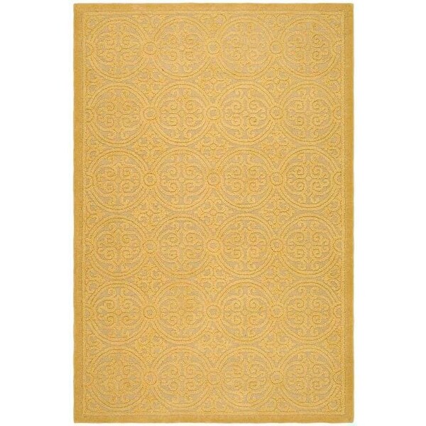 Safavieh Cambridge Hand Tufted Square Rug- Light Gold - Dark Gold- 4 x 4 ft. - CAM233A-4SQ