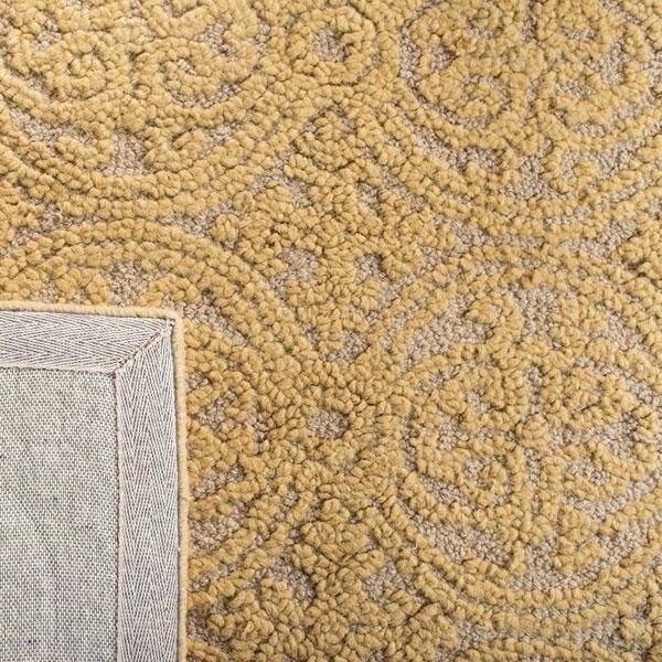 Safavieh Cambridge Hand Tufted Square Rug- Light Gold - Dark Gold- 4 x 4 ft. - CAM233A-4SQ