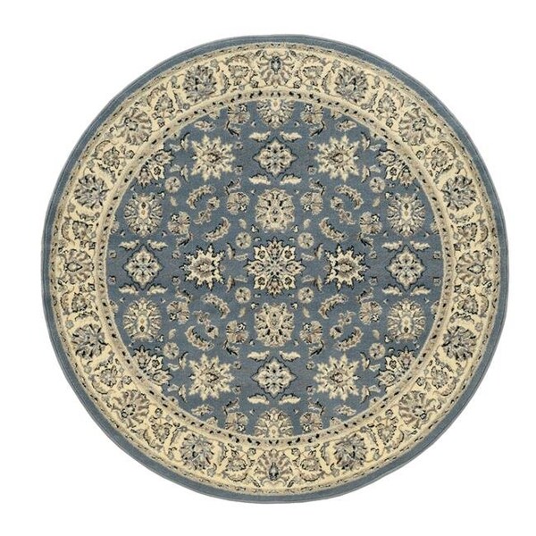 Radici Usa Radici 1592-1405-GREYBLUE 5 ft.3 Round Alba Five three Round Rug - Blue - 1592/1405/GREYBLUE