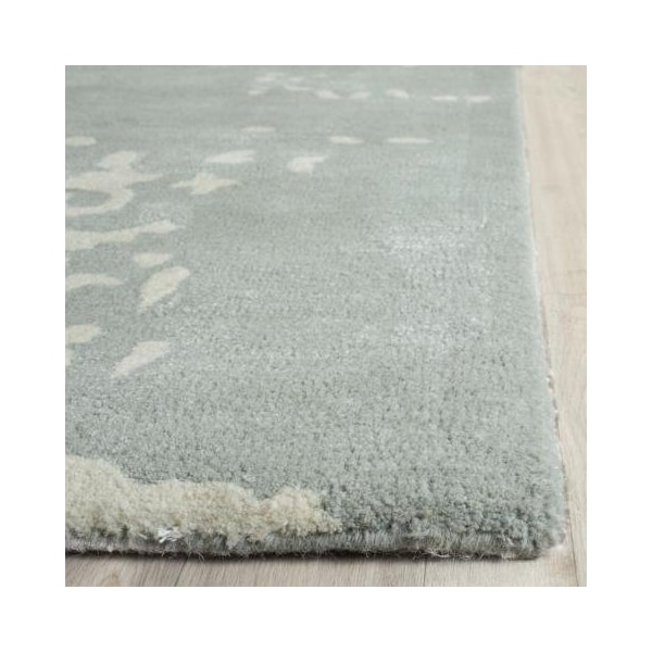 Safavieh Bella Square Rug, Light Grey and Ivory - 5 x 5 ft. - BEL125B-5SQ