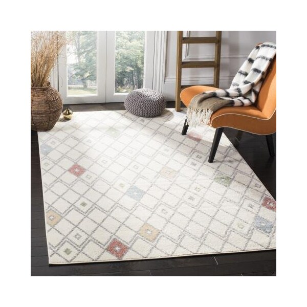 Safavieh Adirondack Power Loomed Round Area RugIvory & Multicolor 6 x 6 ft. - ADR132C-6R