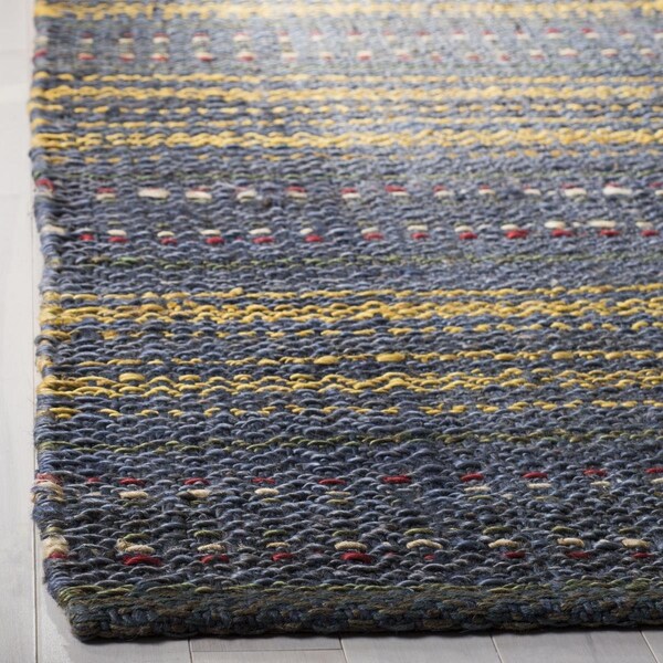 Safavieh Natural Fiber Rustic Rectangle Hand Woven RugsBlue & Gold 6 x 9 ft. - NF202M-6