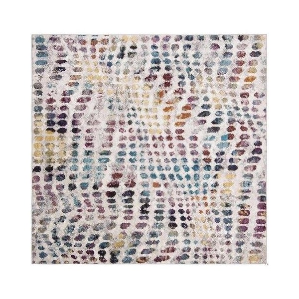 Safavieh 6 ft. 5 in. x 6 ft. 5 in. Aria Round Power-Loomed Rug Cream & Wine - ARA121S-6R