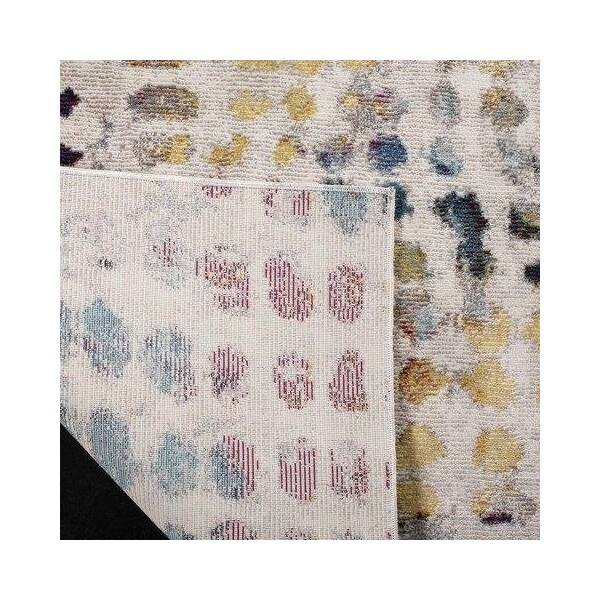 Safavieh 6 ft. 5 in. x 6 ft. 5 in. Aria Round Power-Loomed Rug Cream & Wine - ARA121S-6R