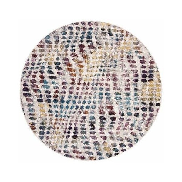 Safavieh 6 ft. 5 in. x 6 ft. 5 in. Aria Round Power-Loomed Rug Cream & Wine - ARA121S-6R