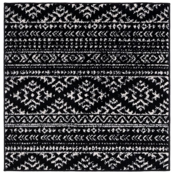 Safavieh 8 x 8 ft. Tulum Square Area Rug Black & Ivory - TUL272Z-8SQ