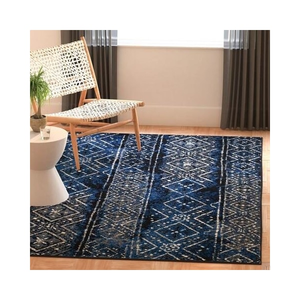 Safavieh Adirondack Square Rugs, Blue and Black - 6 x 6 ft. - ADR111A-6SQ
