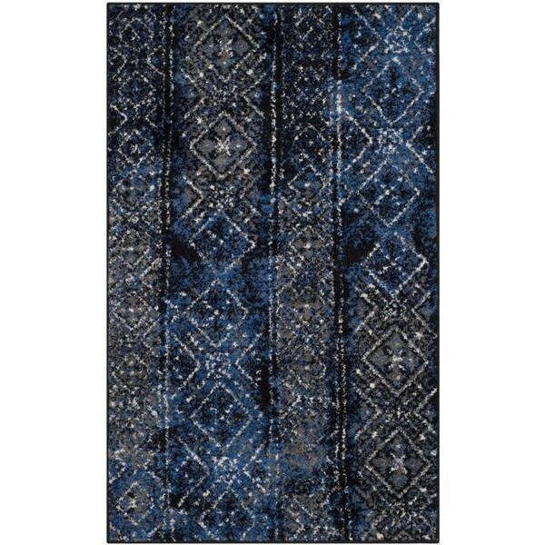 Safavieh Adirondack Square Rugs, Blue and Black - 6 x 6 ft. - ADR111A-6SQ