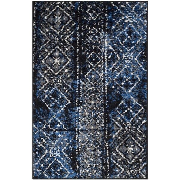Safavieh Adirondack Square Rugs, Blue and Black - 6 x 6 ft. - ADR111A-6SQ