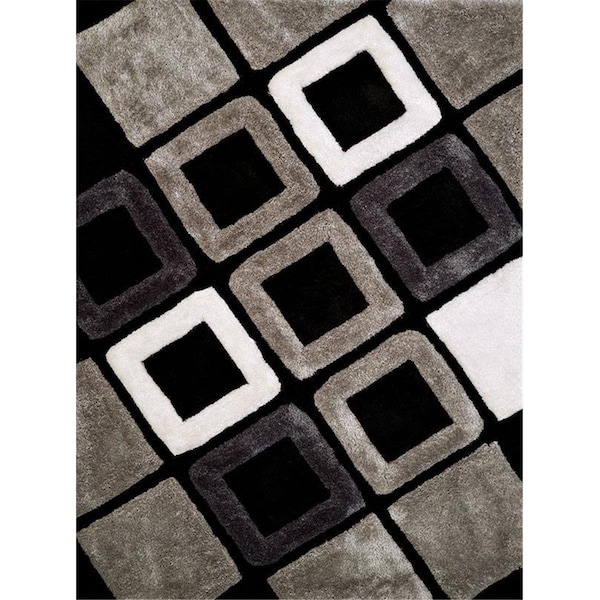 United Weavers 1 ft. 10 in. x 3 ft. Finesse Plush Accent Rug, Black - 2100 21070 24