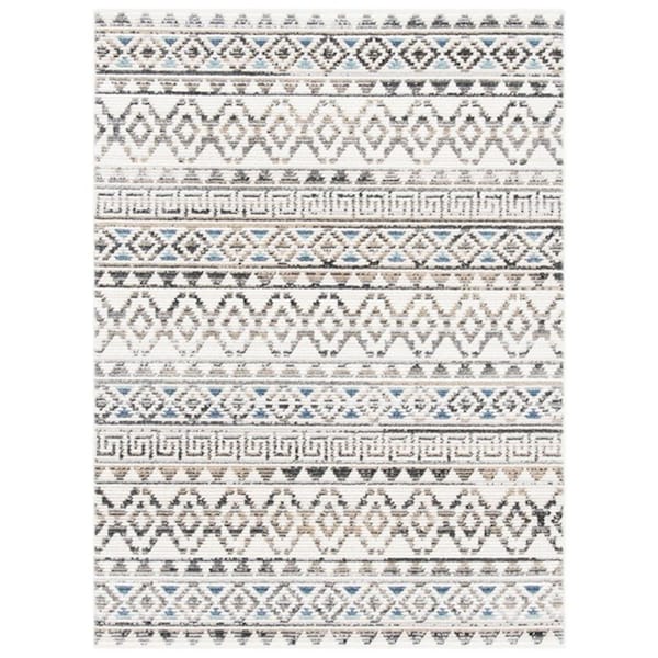 Safavieh 4 ft. 5 in. x 6 ft. 1 in. Sedona 800 Global Rectangle Power Loomed Rug - Ivory & Gray - SED883A-4