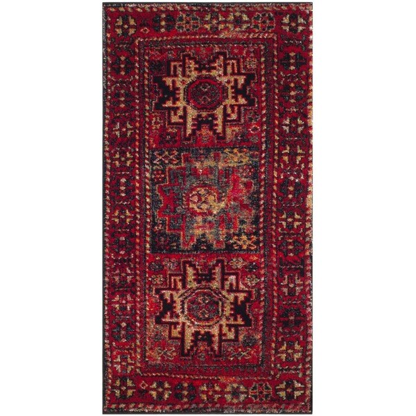 Safavieh VIntage Hamadan Small Rectangle Area Rug, Red and Multi - 2 ft. - 7 in. x 5 ft. - VTH213A-3