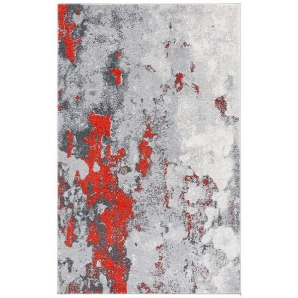 Safavieh Rectangular Adirondack Contemporary Area Rug, Orange & Grey - 4 x 6 ft. - ADR134P-4
