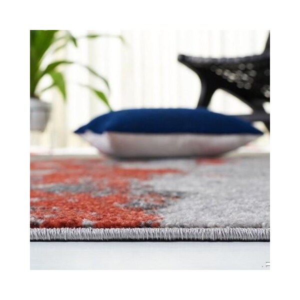 Safavieh Rectangular Adirondack Contemporary Area Rug, Orange & Grey - 4 x 6 ft. - ADR134P-4