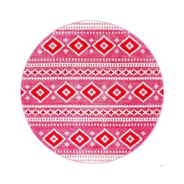 Safavieh Rectangular Adirondack Contemporary Area RugFuchsia & Ivory 8 x 10 ft. - ADR277R-8
