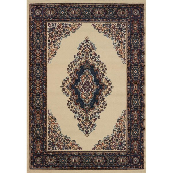 Rlm Distribution 1 ft. 10 in. x 3 ft. Manhattan Cathedral Accent Rug, Burgundy - HO2625763