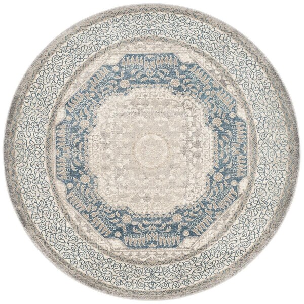 Safavieh Sofia Round RugsLight Grey & Blue 5 ft. 1 in. x 5 ft. 1 in. Round - SOF365A-5R