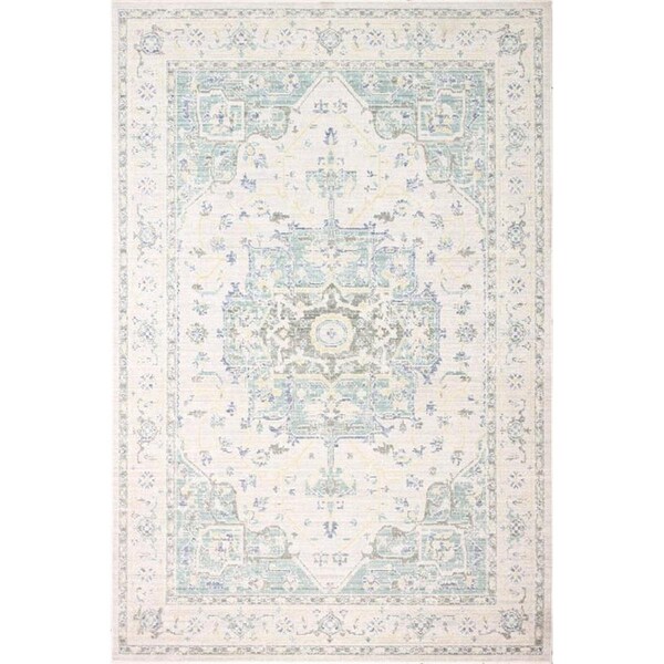Bashian 9 x 12 in. Corsica Bohemian Polyester Power Loom Area Rug - Beige - C189-BE-9X12-CR411