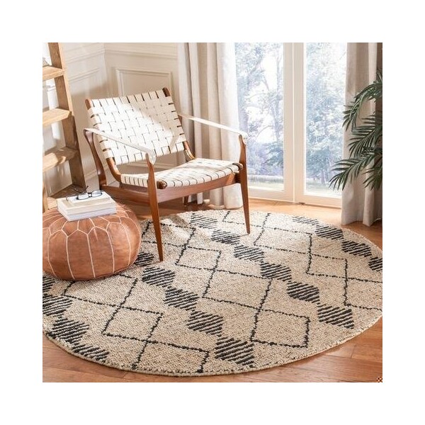 Safavieh Bohemian Rectangle Hand Loomed RugsBeige & Black 3 x 5 ft. - BOH703Z-3