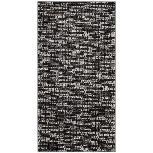Flowers First 2 ft. 7 in. x 5 ft. Porcello Power Loomed Area Rug, Light Grey & Charcoal - Small Rectangle - FL1862550