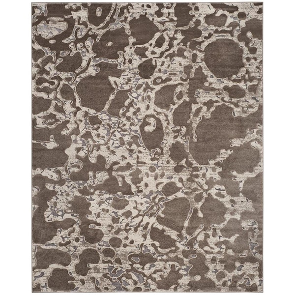 Flowers First 8 x 10 ft. Vogue Power Loomed Area Rug, Taupe - Large Rectangle - FL1860159