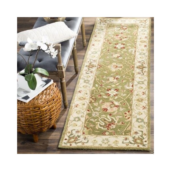 Safavieh 3 ft.-6 in. x 3 ft.-6 in. Round Traditional Antiquity- Sage Hand Tufted Rug - AT21D-4R
