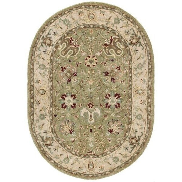 Safavieh 3 ft.-6 in. x 3 ft.-6 in. Round Traditional Antiquity- Sage Hand Tufted Rug - AT21D-4R