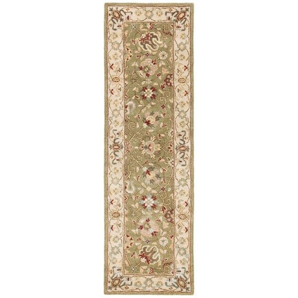 Safavieh 3 ft.-6 in. x 3 ft.-6 in. Round Traditional Antiquity- Sage Hand Tufted Rug - AT21D-4R