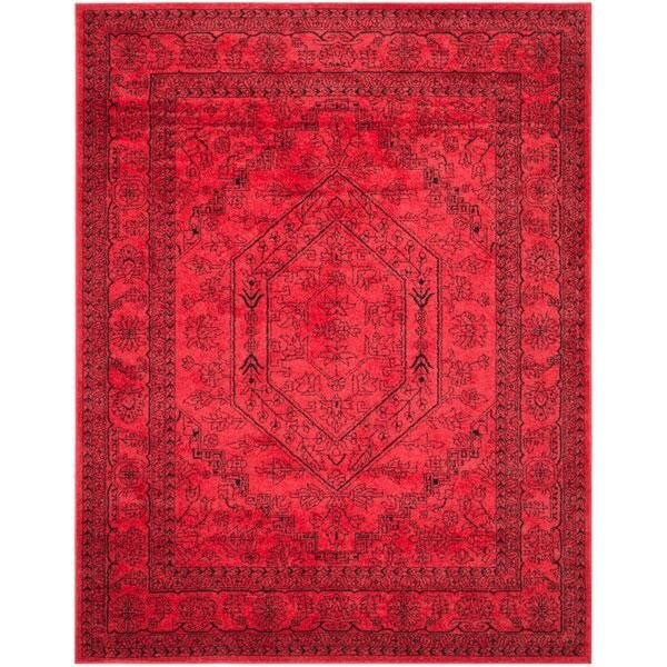 Safavieh Adirondack Power Loomed Runner Rug- Red - Black- 2 ft. 6 in. x 6 ft. - ADR108F-26