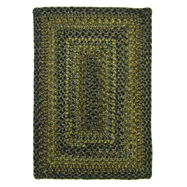 Homespice Decor 10 x 10 in. Black Forest Ultra Durable Braided Rugs, Black - 621023