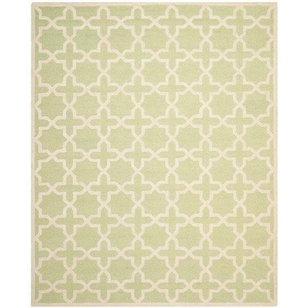Safavieh Cambridge Hand Tufted Small Rectangle Rugs, Light Green and Ivory - 3 x 5 ft. - CAM125B-3