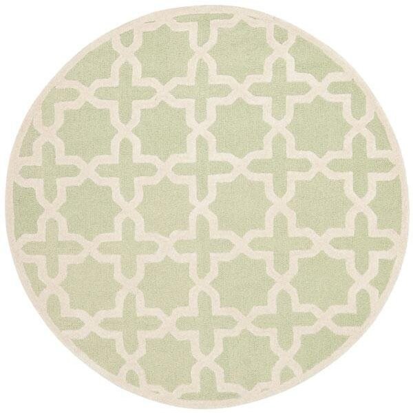 Safavieh Cambridge Hand Tufted Small Rectangle Rugs, Light Green and Ivory - 3 x 5 ft. - CAM125B-3