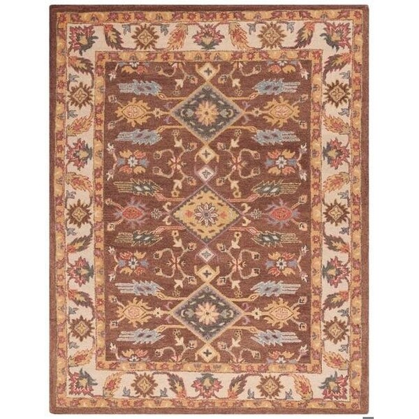 Safavieh Antiquity 4 x 6 ft. Rectangle Area Rug Dark Brown & Ivory - AT502T-4