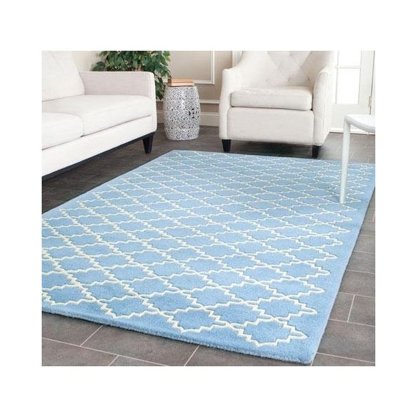 Safavieh 3 Ft. x 5 Ft. Accent- Contemporary Chatham Blue Grey Hand Tufted Rug - CHT930A-3
