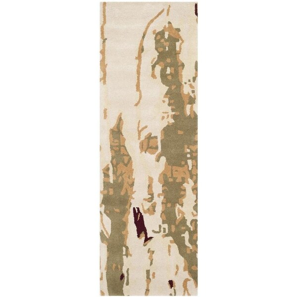 Safavieh 4 x 6 ft. Small Rectangle Country and Floral Bella- Beige and Green Hand Tufted Rug - BEL120A-4