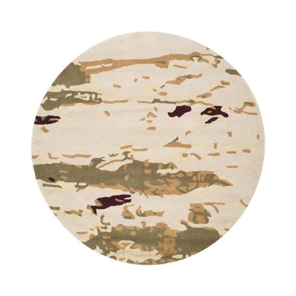 Safavieh 4 x 6 ft. Small Rectangle Country and Floral Bella- Beige and Green Hand Tufted Rug - BEL120A-4