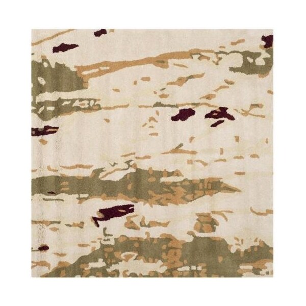 Safavieh 4 x 6 ft. Small Rectangle Country and Floral Bella- Beige and Green Hand Tufted Rug - BEL120A-4