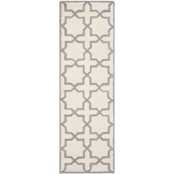 Safavieh 6 x 6 ft. Cambridge Hand Tufted Square Area RugIvory & Silver - CAM125Y-6SQ
